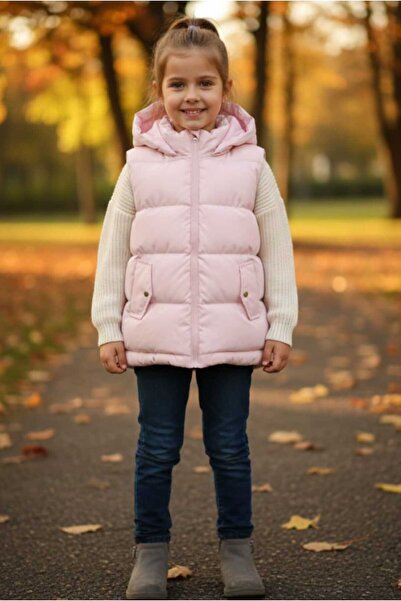 gnygiyim Vestă de puf pentru fete cu glugă căptușită M de tranziție