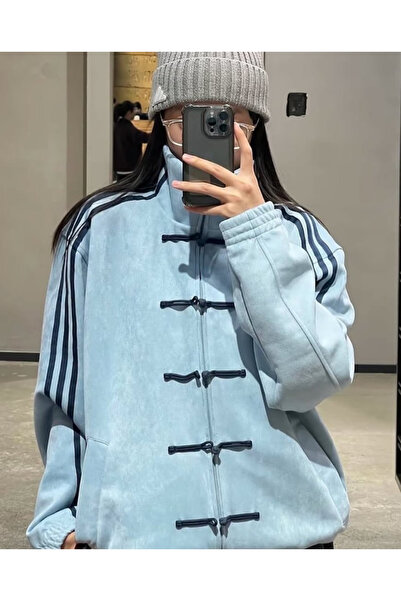 Gofeel Çin Düğmeli Oversize Unisex Ceket ( 3 iplik )