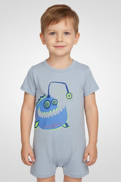 Converse Toddlers Boy 2 Pieces Graphic Print Rompers Set, Multicolor