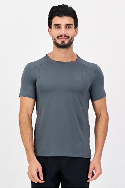 Under Armour Men Fitted Fit Short Sleeve Running T-Shirt, Grey