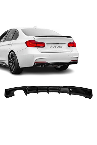 AutoUp M Rear Bumper Diffuser BMW 3 Series F30 F31 2012-2018, Dual Exhaust Le...