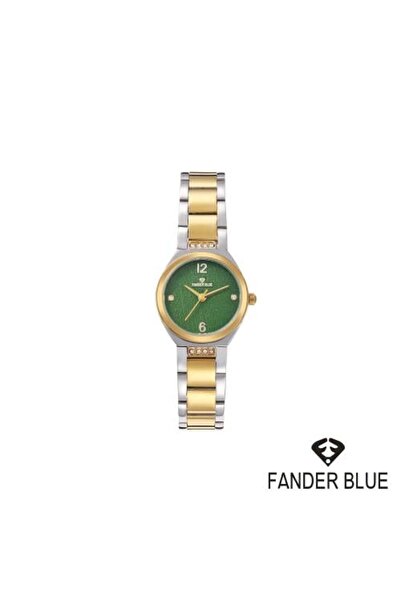 FANDER BLUE Fenderblow Women's Steel Watch with Green Dial