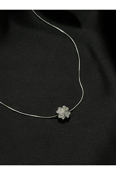 ROYKA Gold Stone Gift Steel Clover Necklace