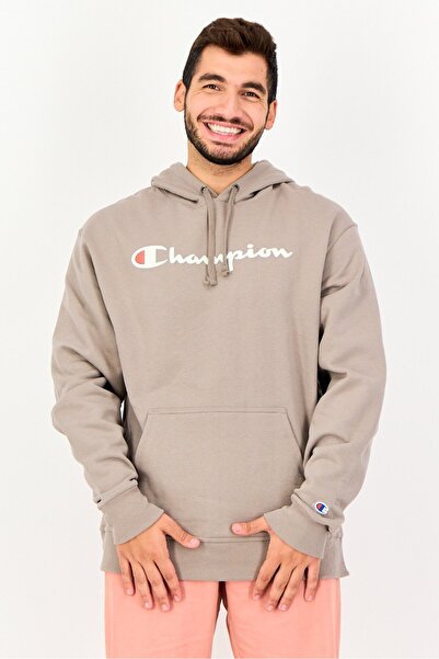 Champion Men Sportswear Fit Long Sleeve Outdoor Hoodie, Taupe