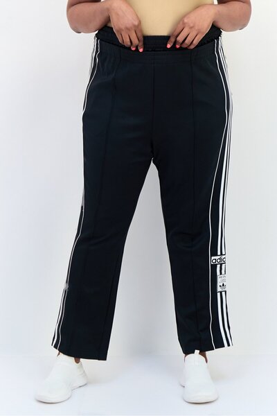 adidas Women Plus Size Drawstring Training Track Pants, Black