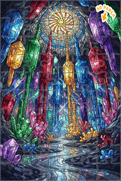 Teona Ahşap لغز خشبي بإطار مزدوج الطبقات بمظهر الألوان المائية وبريق الكهف ال...