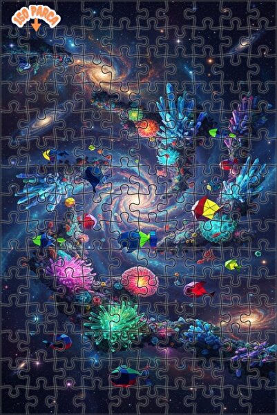 Teona Ahşap لغز خشبي بإطار مزدوج الطبقات من كريستال السمك من الكون اللانهائي ...