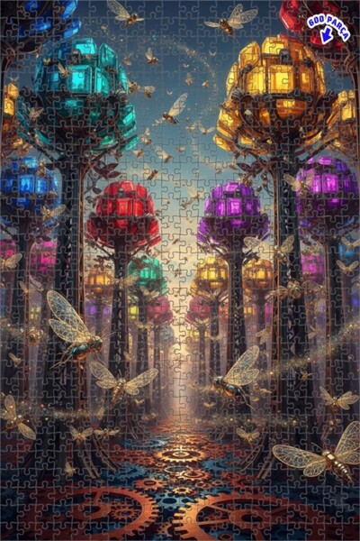 Teona Ahşap لغز خشبي مُشكّل من طبقتين بإطار من أشجار الماس والحشرات الميكانيك...