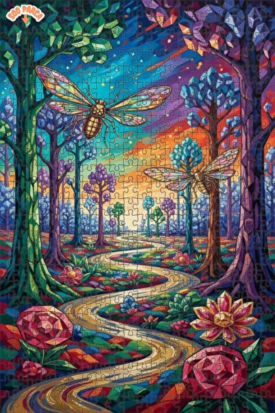 Teona Ahşap لغز خشبي بإطار مزدوج الطبقات بمظهر لوحة زيتية لحشرات الغابة الكري...