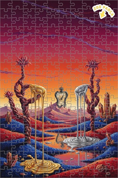 Teona Ahşap لوحة زيتية تصور ذوبان الزمن بأسلوب سريالي 200 قطعة 25×35