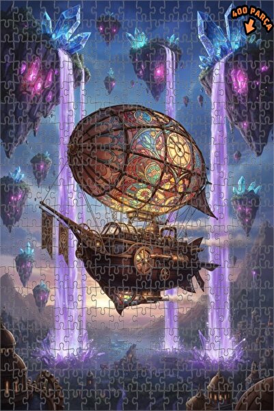 Teona Ahşap لغز خشبي بإطار مزدوج الطبقات بتصميم السفينة الجوية الغامضة والشلا...