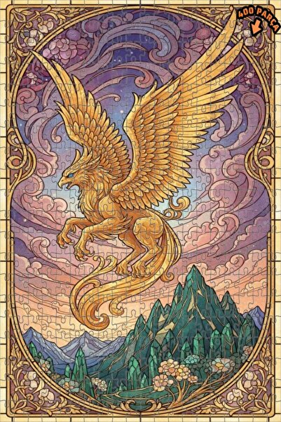 Teona Ahşap لغز خشبي مؤطر ذو طبقتين من جولدن وينجدد فايندز جريفين آرت، 400 قط...