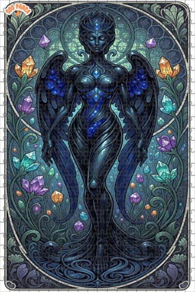 Teona Ahşap لغز خشبي بإطار مزدوج الطبقات من دارك كريستال ميلينج 500 قطعة 50x30