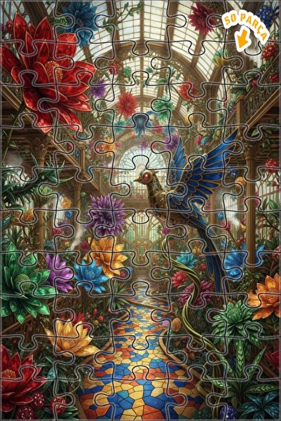 Teona Ahşap لغز خشبي بإطار مزدوج الطبقات من ستيمبانك أوركيد بيرد، 50 قطعة، 15×25