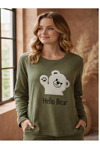 Hepyek Long Sleeve Cotton Interlock Fabric Pajama Set