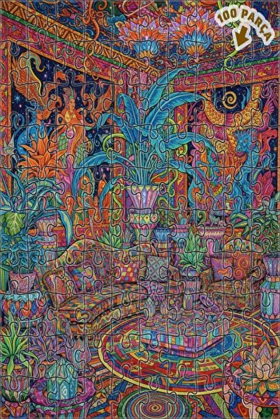 Teona Ahşap لغز خشبي بإطار مزدوج الطبقات بنمط زيتوني ملون من سايديكال تروبيك ...