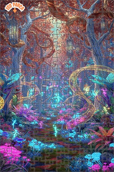 Teona Ahşap لوحة زيتية ملهمة لأشعة غابة الساحرة، لغز خشبي بإطار مزدوج الطبقات...