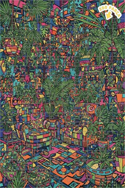 Teona Ahşap لغز خشبي ملون بإطار ذو طابقين بمظهر لوحة زيتية استوائية 200 قطعة ...