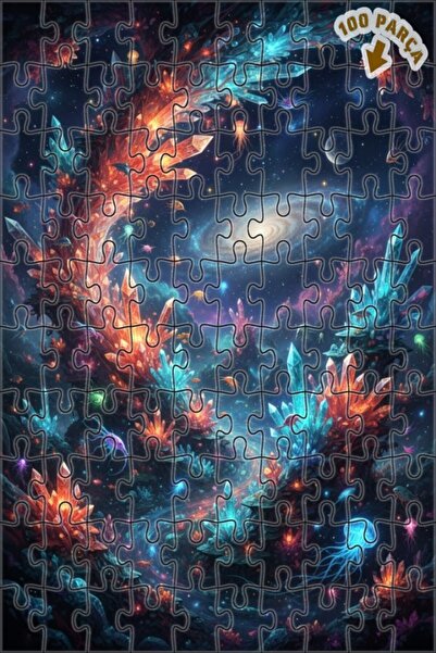 Teona Ahşap لغز خشبي من كريستال جالاكسي سي، لغز خشبي بإطار مزدوج الطبقات، 100...