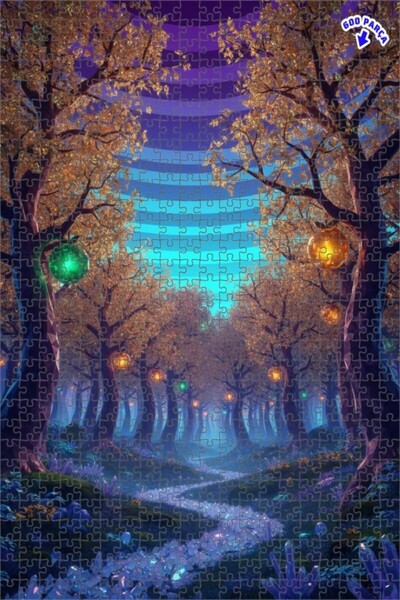 Teona Ahşap لغز خشبي بإطار ذو طابقين بتصميم عصري بمظهر لوحة زيتية يشبه إضاءة ...