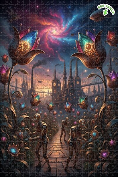 Teona Ahşap لغز خشبي بإطار مزدوج الطبقات من ستيمبانك ميكانيك جاردن 800 قطعة 7...