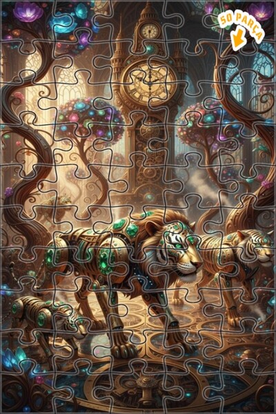 Teona Ahşap لغز خشبي بإطار مزدوج الطبقات بتصميم الأسود والأشجار الكريستالية ع...