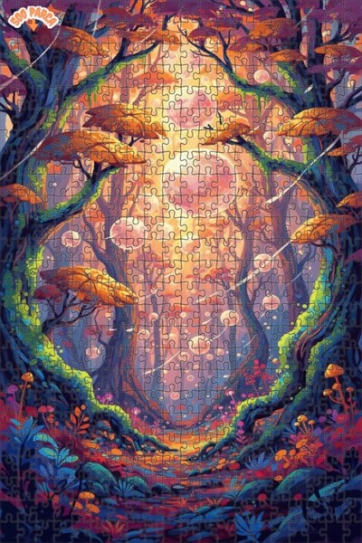 Teona Ahşap لغز خشبي مؤطر بطبقتين بمظهر الألوان المائية، رحلة الغابة الغامضة،...