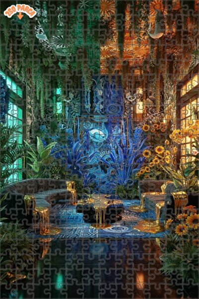 Teona Ahşap لغز فني لغابة الشلال الذهبي 250 قطعة 30×30