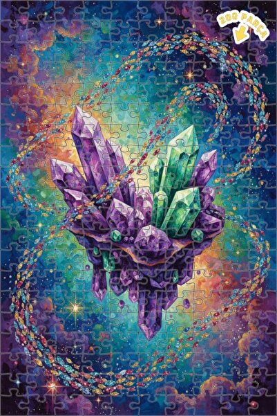 Teona Ahşap Mysterious Crystal Galaxy Art Double Layer Framed Wooden Puzzle 2...