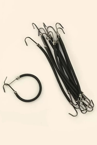 C&E Design Kadın Siyah 2'li Kancalı Profesyonel Toka Seti