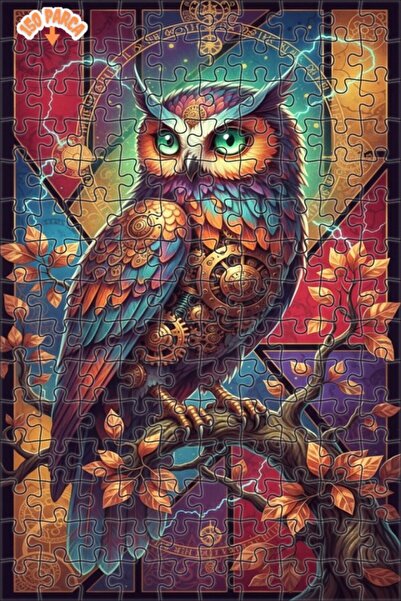 Teona Ahşap لغز خشبي على شكل بومة ميكانيكية بتصميم زيتية من بخارا بخور، 150 ق...