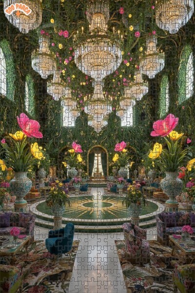 Teona Ahşap لغز خشبي فاخر ذو طابقين من بيت الحديقة 500 قطعة 50x30