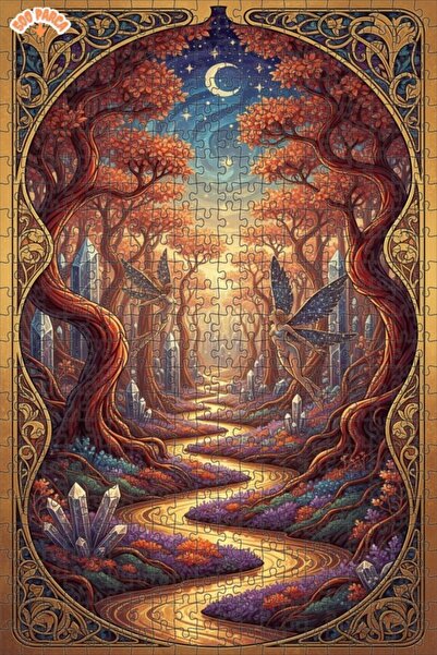 Teona Ahşap لغز خشبي مؤطر بطبقتين من فيري فورست ماجيكال ريتريول 500 قطعة 50x30