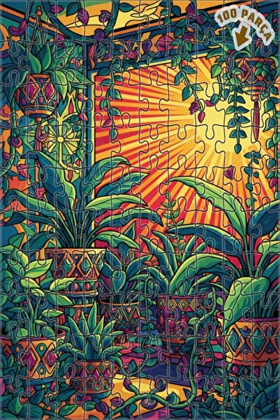 Teona Ahşap لغز خشبي بإطار من طابقين بمظهر لوحة زيتية ملونة من متجر الحديقة 1...