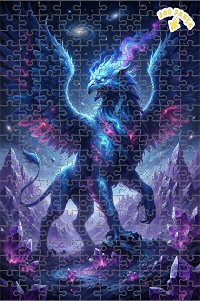 Teona Ahşap لغز خشبي بإطار مزدوج الطبقات بمظهر لوحة زيتية لمخلوق أسطوري فلكي ...