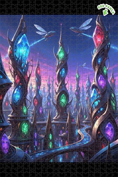 Teona Ahşap لغز خشبي بإطار مزدوج الطبقات من كريستال سيتي ديف، 800 قطعة، 70 × 50