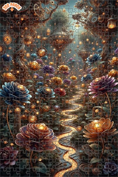 Teona Ahşap لغز خشبي رائع بإطار مزدوج الطبقات من فانتاستيك ستيمبانك فورست 250...