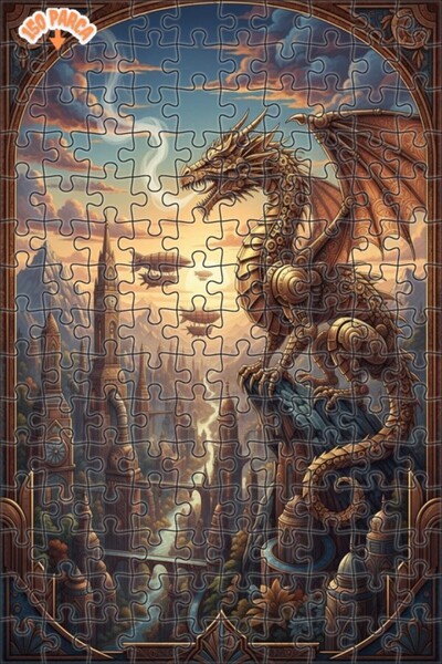 Teona Ahşap لغز خشبي بإطار مزدوج الطبقات من باروكي ستيمبانك آرت، 150 قطعة، 20×30