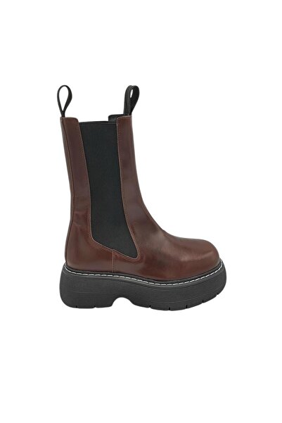 LAST Women's boots 37, leather, textile, brown