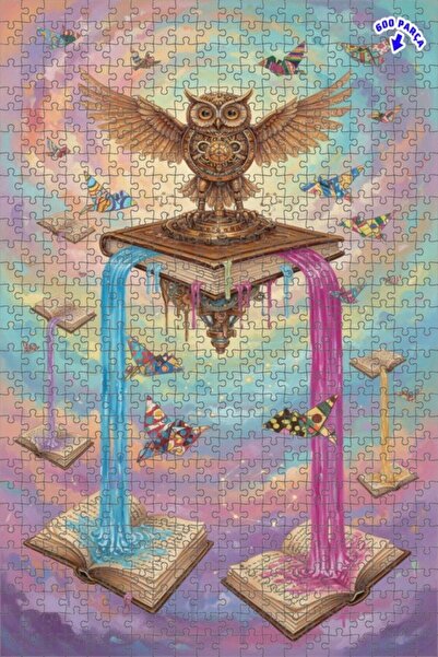 Teona Ahşap ألغاز خشبية مؤطرة بطبقتين بتصميم كتاب الحكمة والبومة الميكانيكية،...