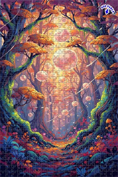 Teona Ahşap لغز خشبي مؤطر بطبقتين بمظهر الألوان المائية، رحلة الغابة الغامضة،...