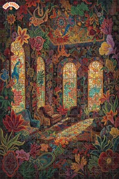 Teona Ahşap غرفة سحرية من الفن البوهيمي لوحة زيتية ذات طابقين مع إطار خشبي 50...