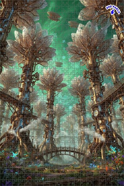 Teona Ahşap لغز خشبي بإطار من طابقين بمظهر لوحة زيتية على طراز مدينة الغابة ا...