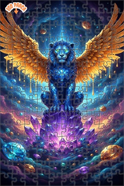 Teona Ahşap لغز كريستال الأسد الأزرق ذو الأجنحة 150 قطعة 20x30