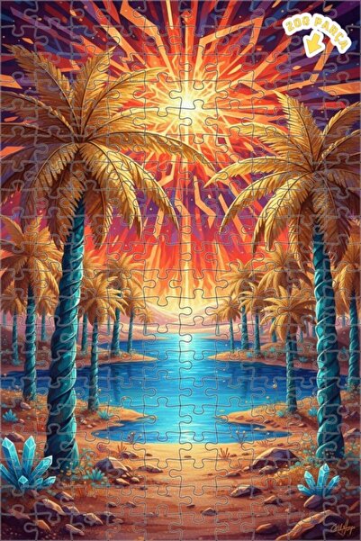 Teona Ahşap لغز فني بمظهر لوحة زيتية غامضة 200 قطعة 25×35