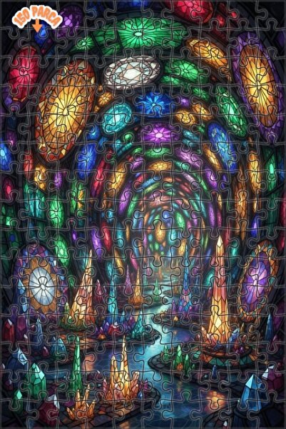 Teona Ahşap لغز خشبي ذو مظهر ملون من كريستال فادي 150 قطعة 20x30