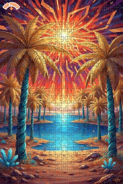 Teona Ahşap لغز فني بمظهر لوحة زيتية غامضة 500 قطعة 50×30