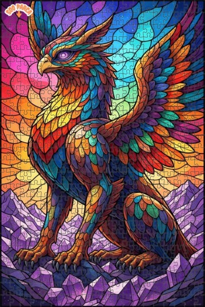 Teona Ahşap لغز خشبي بإطار مزدوج الطبقات بمظهر زيت الكريستال الملون بتصميم غر...