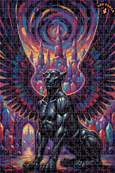 Teona Ahşap لغز خشبي على شكل مدينة خرافية مع جناح، 400 قطعة، 35×35