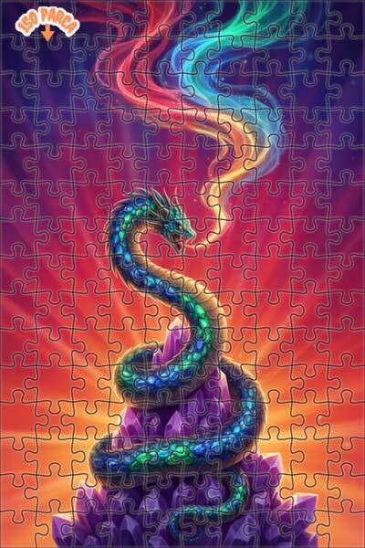 Teona Ahşap لغز خشبي مؤطر بطبقتين من ماجيك دراجون كريستال آرت 150 قطعة 20x30